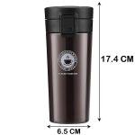 Coffee Travel Mug Insulated Coffee Cup with Leakproof Lid Vacuum Insulation Stainless Steel Reusable for Hot Cold Coffee, Water and Tea Thermal Mug with NonSlip Protective Cover 380ml