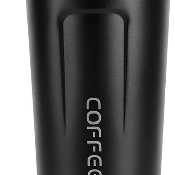 510ml Thermos Coffee Mug Stainless Steel Coffee Cup Vacuum Flask Thermal Tumbler Insulated Cup Water Bottle Portable Leakproof Travel Mug Black