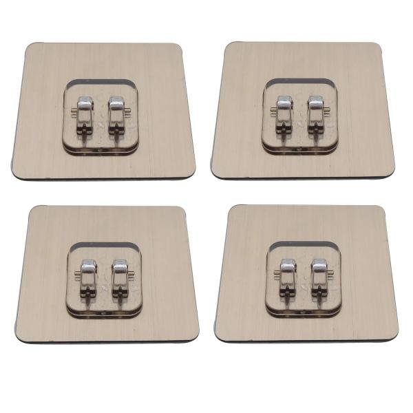 4 Pcs Magic Plastic Adhesive Sticker for Kitchen Bathroom Shower Hanging Wall Self Corner Shelves Non-Trace Stick Wall Hook Multi-Surface Damage-Free Hooks